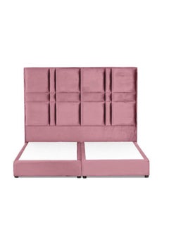 Buy Berlin Velvet Bed Frame Light Pink 200x140cm in Saudi Arabia