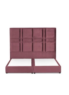 Buy Berlin Velvet Bed Frame Dark Pink 200x140cm in Saudi Arabia