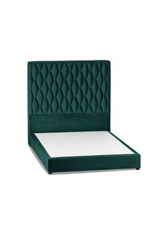 Buy Madrid Velvet Bed Frame Dark Green 200x150cm in Saudi Arabia