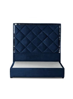 Buy Victoria Velvet Bed Frame Dark Blue 200x100cm in Saudi Arabia