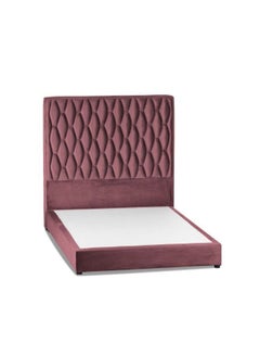 Buy Madrid Velvet Bed Frame Dark Pink 200x100cm in Saudi Arabia