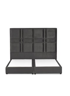 Buy Berlin Velvet Bed Frame Dark Gray 200x120cm in Saudi Arabia