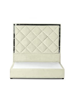 Buy Victoria Velvet Bed Frame Ivory 200x90cm in Saudi Arabia