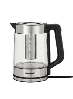 Buy 1.8 liter Electric Glass Kettle| Stainless Steel Filter,Boil Dry Protection and Automatic Cut-Off| LED Lighting, Perfect for Boiling Water, Milk, Tea| 2200 W, Cool Touch Handle| 2 Years Warranty 1.8 L 2200 W GK38049 Black in Saudi Arabia