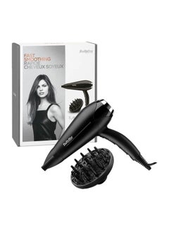 Buy Hair Dryer Turbo Smooth 2200 | Powerful Dryer With Adjustable Speed Settings | Multiple Heat Settings For Customized Styling | Ionic Technology Reduces Frizz And Enhances Shine | D572DSDE Black in UAE