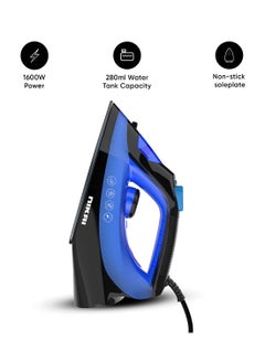 Buy Steam Iron With Self-Cleaning Function, Non-Stick Soleplate, Vertical Steam Dry And Spray Options, Adjustable Temp, Indicator Light, Variable Steam Control NSI858AX Blue/Black in UAE