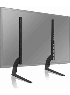 Buy Hight quality Table top TV Satnd TV Base for 32" to 75" Tvs loading capacity 50kg Black in UAE