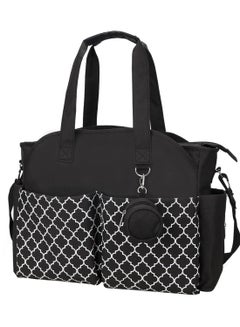 Buy Multifunctional Signature Diaper Bag With Changing Mat - Black Black in UAE