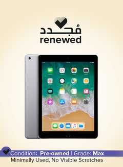 Buy Renewed - iPad 6 (2018) 9.7-Inch 2GB RAM 32GB Wi-Fi Space Grey in Saudi Arabia