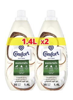 اشتري Naturals Fabric Softener Tropical Coconut Pack Of 2 Multicolour 1.4Liters في الامارات