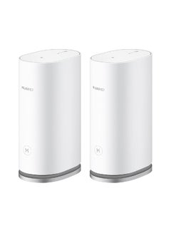 Buy WiFi Mesh 3 AX3000 -2 packs, HUAWEI Whole-Home Mesh System, HarmonyOS Mesh+, One-Touch Connect, Visualized Wi-Fi Diagnosis, HUAWEI HomeSecTM Security Protection, HUAWEI AI Life App, Manage WiFi With Ease WS8100-22 White in UAE