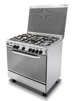 اشتري Gas Cooker 80*60 8604/1F Stainless Steel - Full Safety - Digital Screen - Fan 8604/1F Stainless في مصر