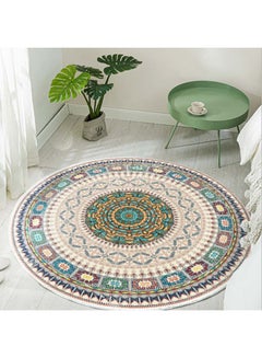 Buy Decorative Antiskid Round Mat Multicolour 120 x 120cm in Saudi Arabia