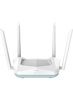 Buy WiFi 6 Router, AX1500 Ai Series 802.11AX Smart Home Wireless Internet Gigabit Dual Band Network System (R15) White in Saudi Arabia