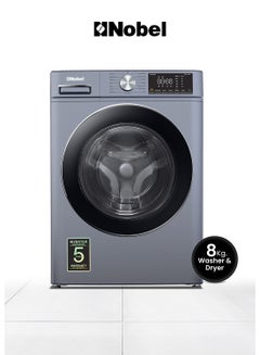 اشتري 8 KG Front Load, 5 KG Drying With 100% Dry Fully Automatic, 1400 RPM, LED Display, BLDC Inverter Motor, One-Touch Washing Program, Washer-Dryer Combo 60 x 52 x 84.7 cm 8 كغم NWM860FS رمادي في الامارات