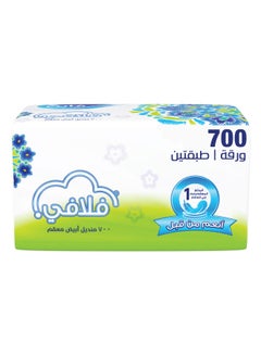 Buy Fluffy 2 Ply Facial Tissue Soft Pack, 700 Sheets 1 Pack in Egypt