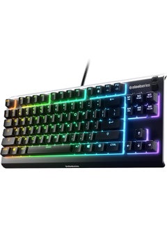 Buy SteelSeries Apex 3 TKL - RGB Gaming Keyboard - Tenkeyless Compact Esports Form Factor - 8-Zone RGB Illumination - IP32 Water & Dust Resistant - American QWERTY Layout, Black in UAE