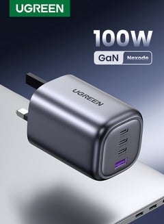 Buy PD100W 4-Ports GaN USB C Fast Charger Laptop Charging Plug Type C Power Adapter Compatible with HUAWEI P60, MacBook Pro/Air, iPhone 15 Series, iPad, Galaxy S23 Ultra, Steam Deck, Laptops, Tablets Black in Saudi Arabia