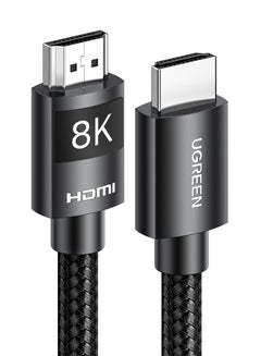 Buy 8K HDMI 2.1 Cable 2M Ultra HD High-Speed 48Gbps 8K@60Hz Braided Cord eARC Dynamic HDR Dolby Vision for MacBook Pro PS5 Switch TV Xbox UHD TV Blu-Ray Projector black in Egypt
