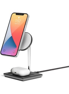 Buy Snap Magnetic 2-In-1 Wireless Charger Grey in UAE