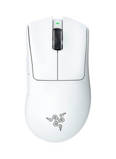 Buy Razer DeathAdder V3 Pro Wireless Gaming Mouse, 64g Ultra Lightweight, Focus Pro 30K Optical Sensor, Fast Optical Switches Gen-3, HyperSpeed Wireless, 5 Programmable Buttons, 90 Hr Battery - White in UAE