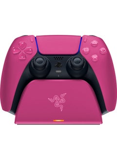 Buy Razer Quick Charging Stand for PlayStation 5, Quick Charge, Curved Cradle Design, Matches PS5 DualSense Wireless Controller, One-Handed Navigation, USB Powered - Pink (Controller Sold Separately) in Saudi Arabia