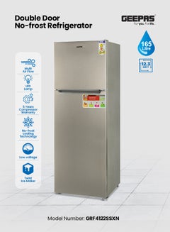 Buy Double Door No-Frost Refrigerator GRF4122SSXN Silver in Saudi Arabia