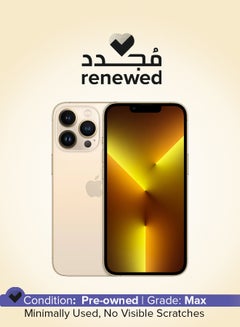 Buy Renewed - iPhone 13 Pro With Facetime 256GB Gold 5G in Saudi Arabia