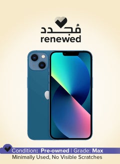 Buy Renewed - iPhone 13 With Facetime 512GB Blue 5G in UAE