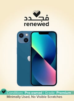 Buy Renewed - iPhone 13 Mini With Facetime 256GB Blue 5G in UAE