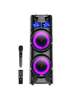 Buy Portable Bluetooth Party speaker with wireless mic and remote control XS-N7222PB Black in UAE