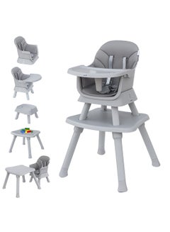 Buy 6-In-1 High Chair Dining Booster Seat Baby Feeding Chair Study Desk Block Toy Table Removable Tray in UAE