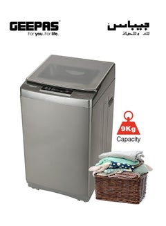 Buy Fully Automatic Top Load Washing Machine With Durable Body/Highly Efficient/Premium Design/LED Digital Display/Diamond Drum For Better Cleaning 9 Kg 540 W GFWM1090SCXN Silver in Saudi Arabia