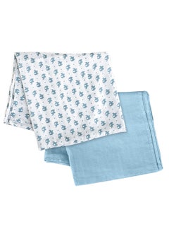 اشتري Pack Of 2 Bamboo Muslin Wrap Swaddle في الامارات