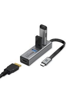 اشتري USB-C Hub HDMI Adapter With 3 USB 3.0 Ports, 5GBPS Sync Charge And 4k HDMI 30hz Port, Mediahub-c3 black في الامارات