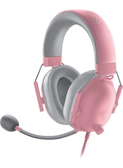 Buy Razer BlackShark V2 X Gaming Headset, 7.1 Surround Sound, 50mm Drivers, Memory Foam Ear Cushions, for PC, PS4, PS5, Switch, Xbox One, Xbox Series X|S, Mobile, 3.5mm Audio Jack - Quartz Pink in UAE