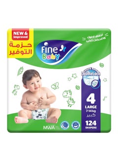 Buy Baby Diapers, Size 4, Large 7–14Kg in Saudi Arabia