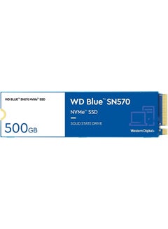 اشتري محرك أقراص الحالة الصلبة الداخلي WD Blue SN570 NVMe سعة 500 جيجابايت SSD - Gen3 x4 PCIe 8 جيجابايت/ثانية، M.2 2280، حتى 3500 ميجابايت/ثانية - WDS500G3B0C 500.0 جيجابايت 500 GB في الامارات