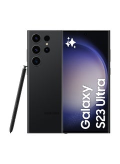 اشتري Galaxy S23 Ultra 5G Dual SIM Phantom Black 12GB RAM 512GB  - Middle East Version في السعودية