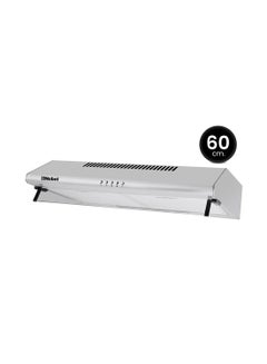 Buy 60 cm Built-in Hoods, Slim Hood, #430SS, Push Button, 3 Speeds, 3-Layer Aluminum Filter with Metal Handle (2pcs), 2x40W Normal Lamp Bulb, 1x65W Motor, 220m3/h, Efficient Kitchen Ventilation Solution NCH60ST Stainless Steel in UAE