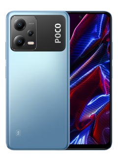 Buy Poco X5 Dual SIM Blue 8GB RAM 256GB 5G - Global Version in Saudi Arabia