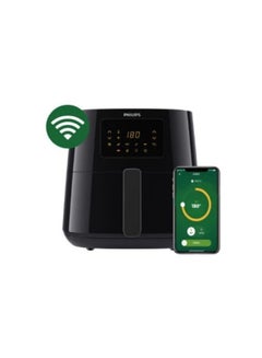 اشتري XL Capacity Digital Air fryer With Rapid Air Technology Wi Fi Connected Kitchen App Alexa Compatible 6.2 L 2000 W HD9280/91 Black في مصر
