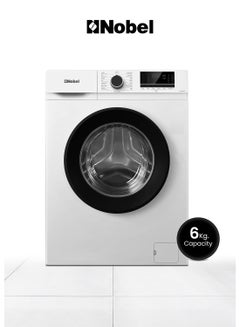 اشتري 6 Kgs Front Fully Load Automatic Washer, Knob And Button Control, LED Display, 15 Nos. of Programs, Universal Motor, Stainless Steel Drum Type, Child lock, Over flow Safety, 60 x 46.5 x 84 cm 6 كغم NWM760RH أبيض في الامارات