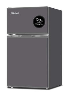 اشتري Double Door Refrigerator 95 Ltrs,  Defrost, Mechanical Control, Climate Class T, Removable Gasket, Adjustable Foot, Inner lamp, Inside Condenser, Inside Evaporator, R600a Refrigerant, Glass Shelf, Bottle Rack, 45.3 x 49.1 x 85.1 cm NR120S Silver في الامارات