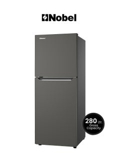 اشتري Double Door Refrigerators 196 Ltr, Nofrost, R600a Refrigerant,  Led Lamp, Inside Condenser, Glass shelf, Vegetable Crisper Bottle Rack, Freezer Shelf, 40(dB) Noise Level, 54.5 x 59.9 x 144.8 cm NR280NF Silver في الامارات