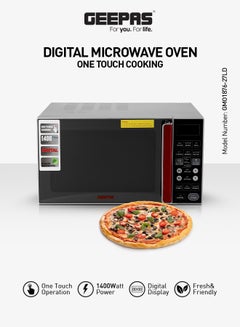 Buy Digital Microwave Oven With Multiple Cooking Menus/Reheating And Defrost Function/Child Lock/Digital Controls 27 L 1400 W GMO1876-27LD Silver in Saudi Arabia