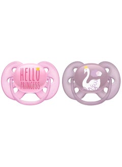 اشتري Soft Soother Sil 6-18M Girl X2 Deco -New في الامارات