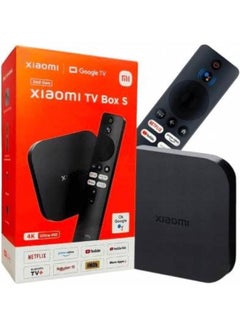 Buy Mi Box S (2nd Gen) 2023 with 4K Ultra HD Streaming Media Player |Dual Band Connectivity |Google TV And Google Assistant & Remote Supported Black in Egypt