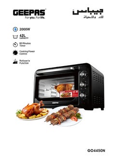 Buy Electric Oven With Rotisserie Function 42 L 2000 W GO4450N Black in UAE