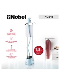 Buy Garment Steamer with Detachable water Tank Adjustable Telescopic Pole & 35g/min Steam Flow 1.8 L 1800 W NGS45 Light Green in UAE